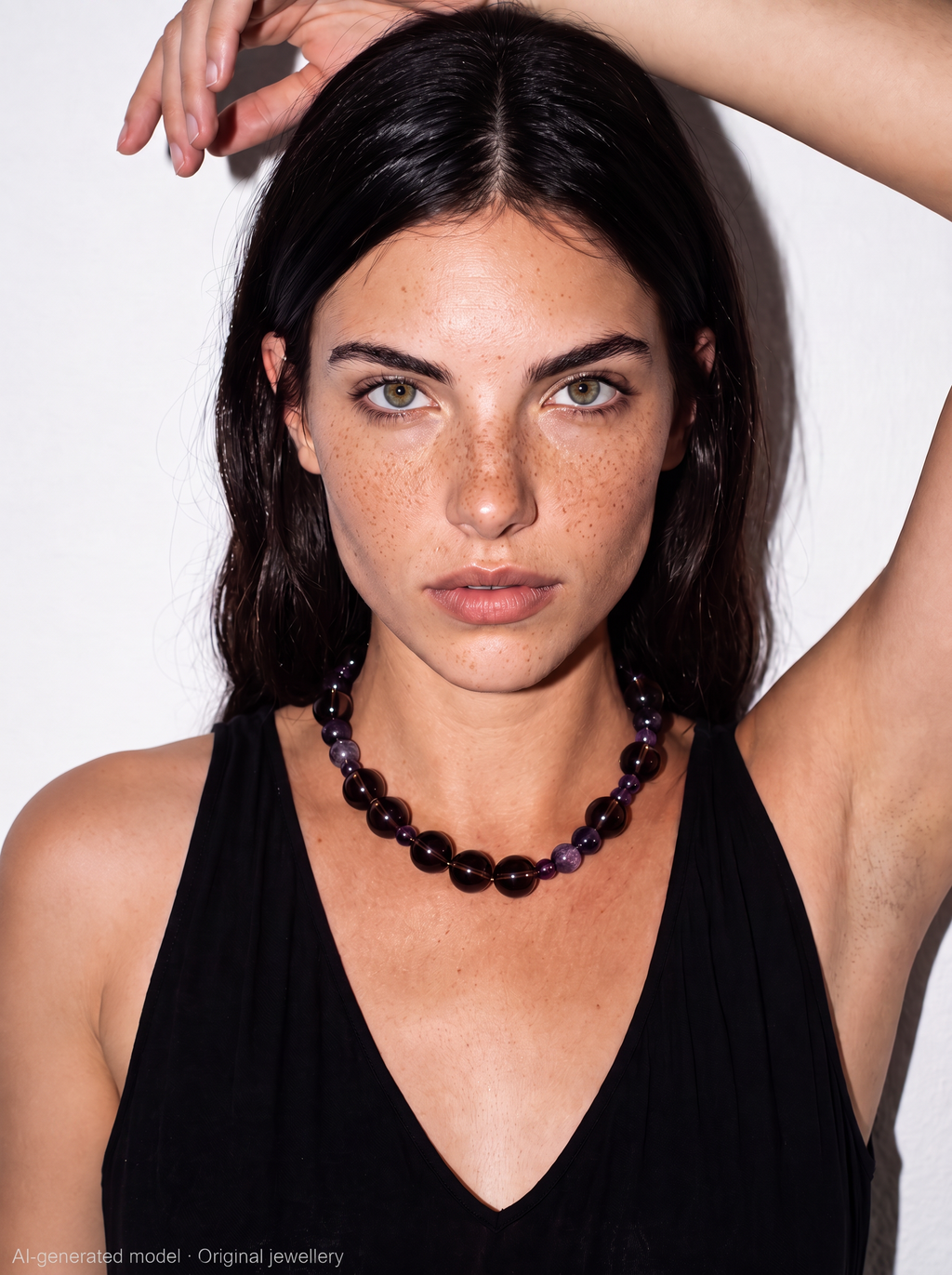 Nuru Necklace: Amethyst, Crystal Quartz