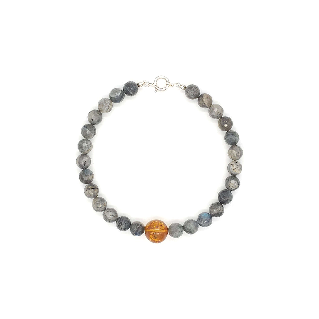 Hisia: Labradorite, Amber top view