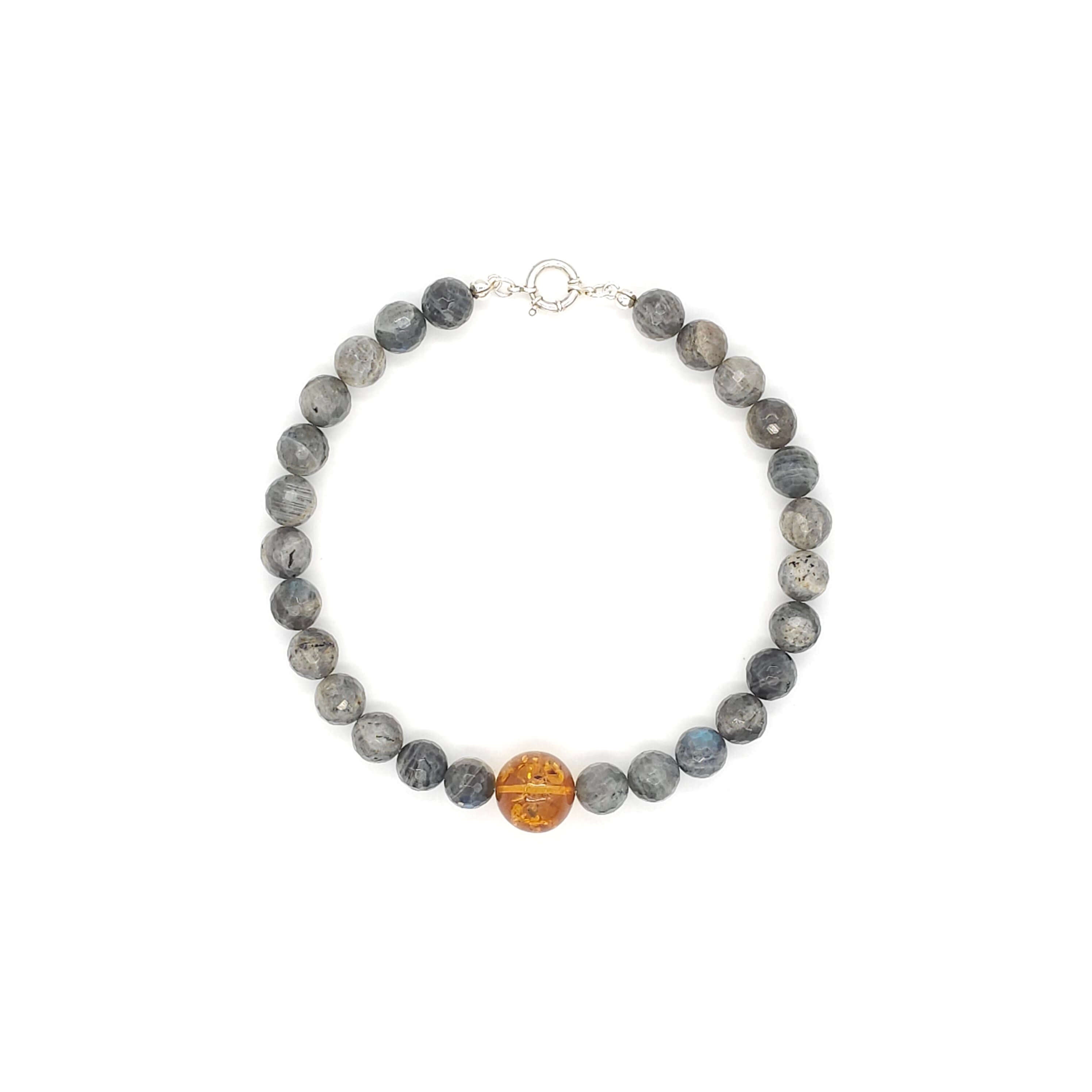 Hisia: Labradorite, Amber top view