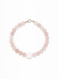 Huruma Necklace: Pink Mangano, Rose Quartz