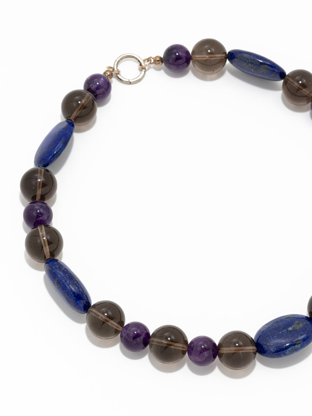 Nuru na Bluu Necklace: Amethyst, Crystal Quartz, Lapis