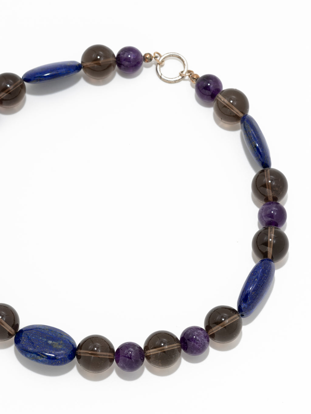 Nuru na Bluu Necklace: Amethyst, Crystal Quartz, Lapis