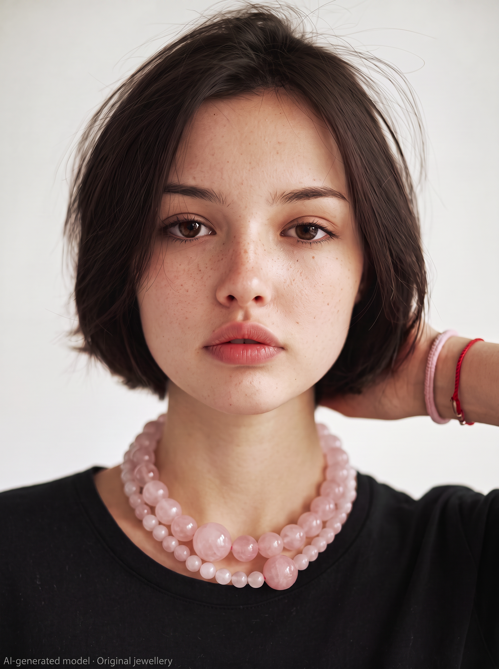 Huruma Necklace: Rose Quartz 10mm