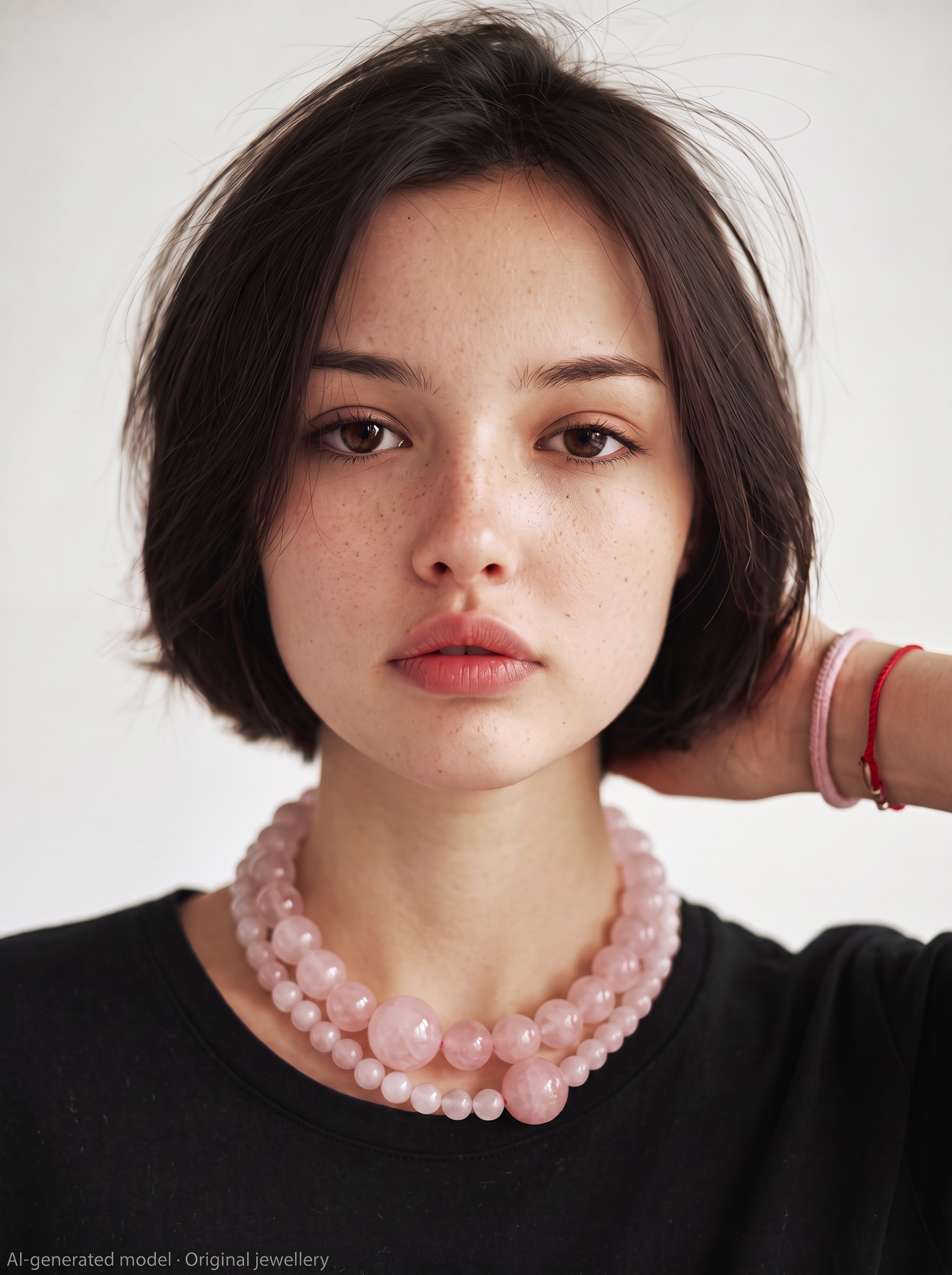 Huruma Necklace: Rose Quartz 10mm