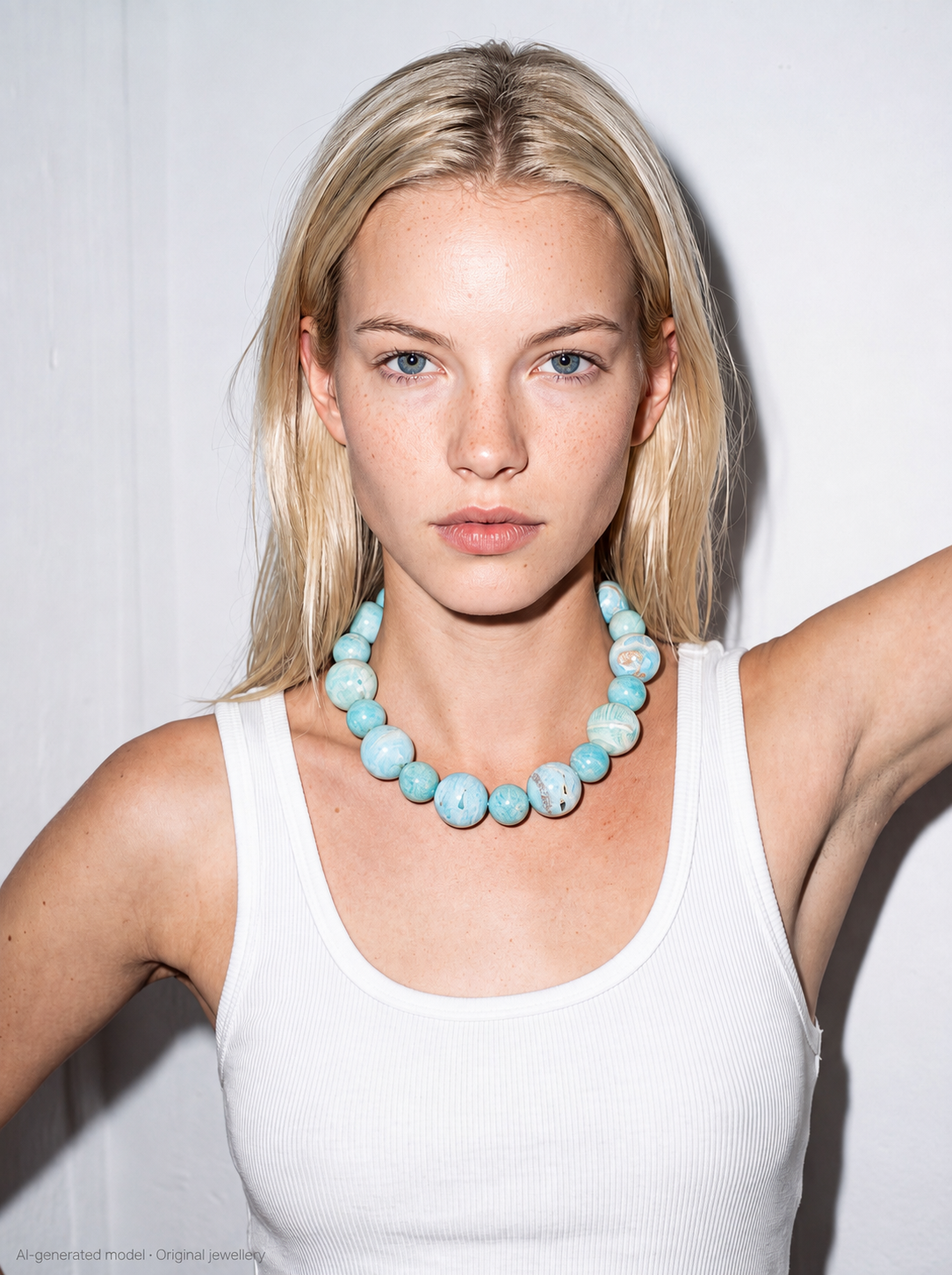 Taraja Necklace: Amazonite, Aragonite