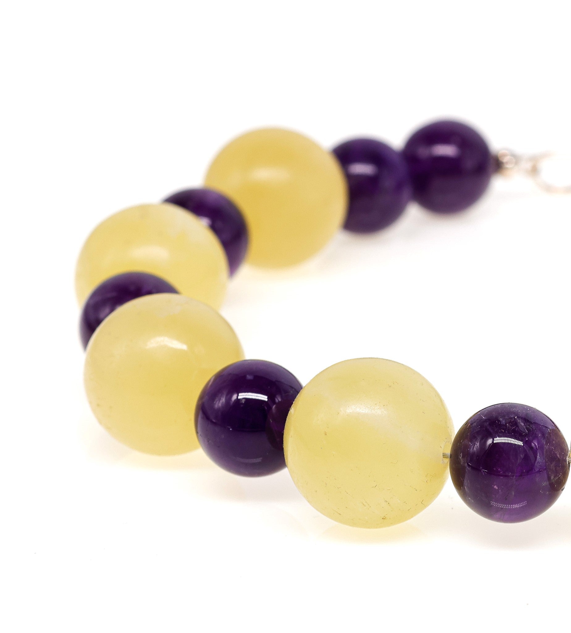 Kinga: lemon calcite, Amethyst