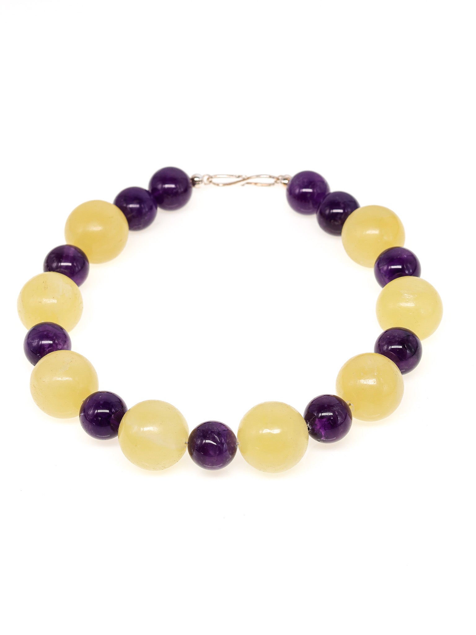 Kinga: lemon calcite, Amethyst