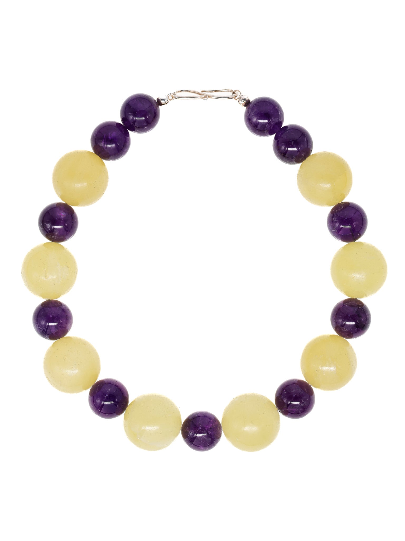 Kinga: lemon calcite, Amethyst
