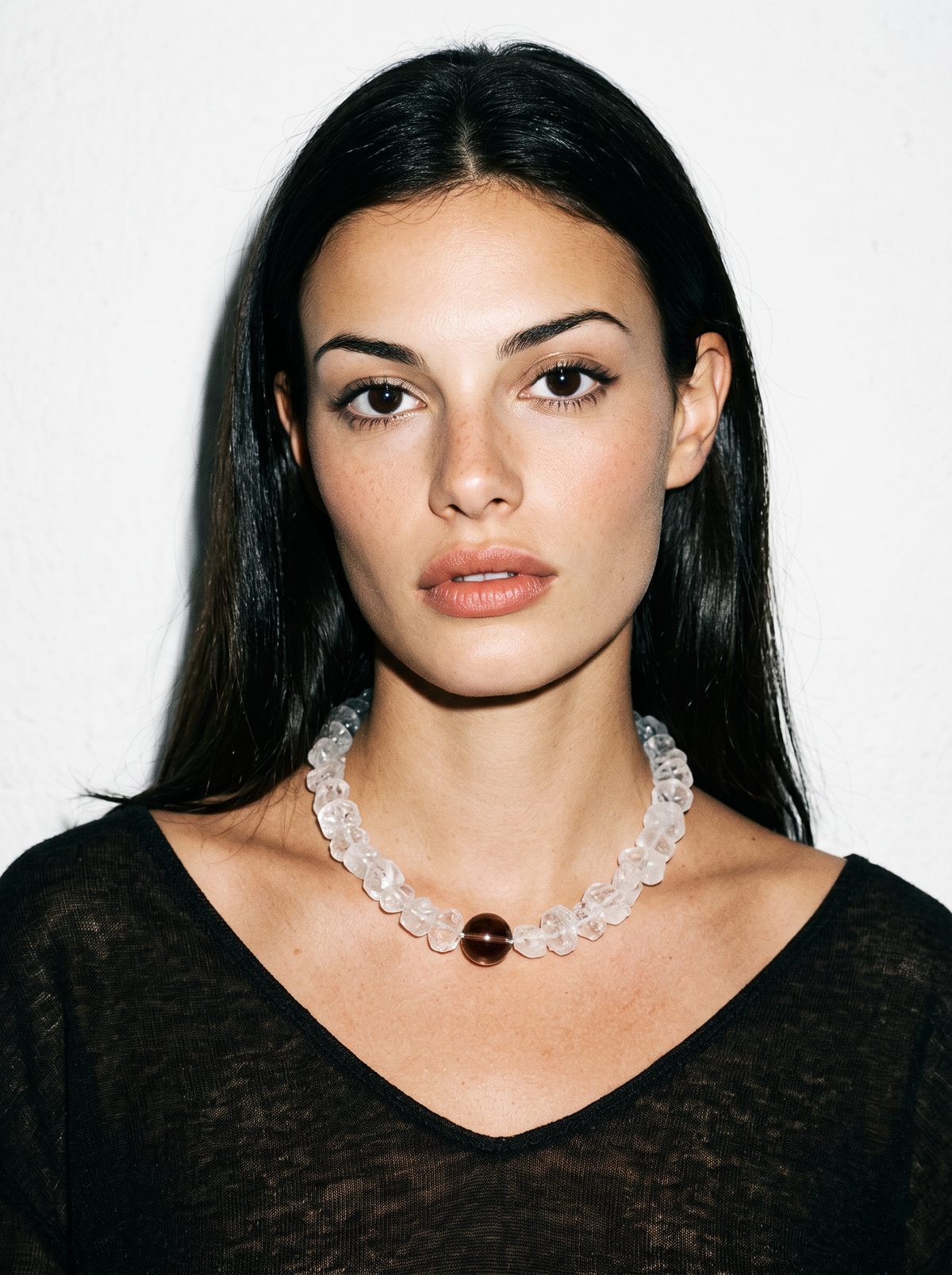 Uwazi Necklace: Crystal Quartz Tumbled
